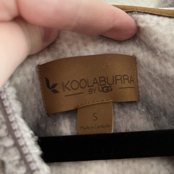 Koolaburra By UGG Women S Irish Cream Plaid Brushed Back Sherpa Hoodie Pullover - Picture 8 of 11